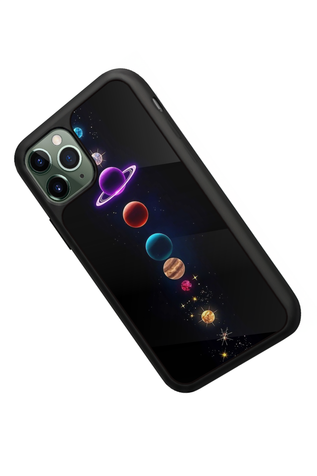 iPhone 11 Pro Uyumlu Uzay Tasarımlı Glossy Premium Kılıf