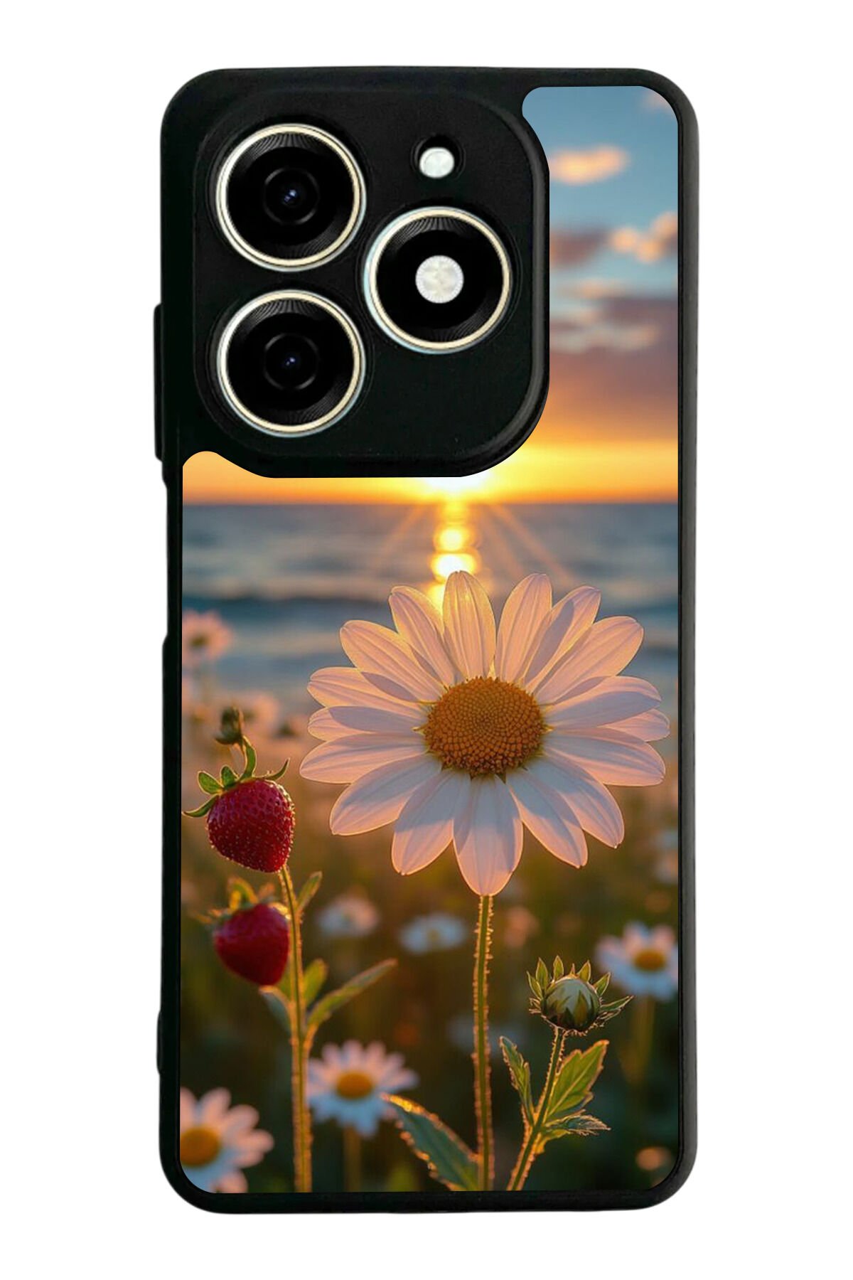 Tecno Spark 20/20C Uyumlu Cicek Tasarımlı Glossy Premium Kılıf