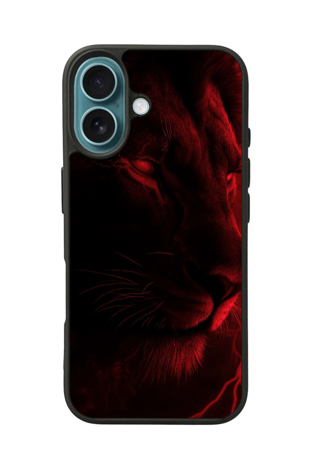 iPhone 16 Plus Uyumlu Aslan Tasarımlı Glossy Premium Kılıf