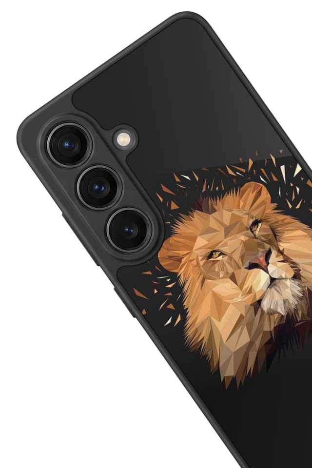 Samsung Galaxy S26 Uyumlu Aslan Tasarımlı Glossy Premium Kılıf