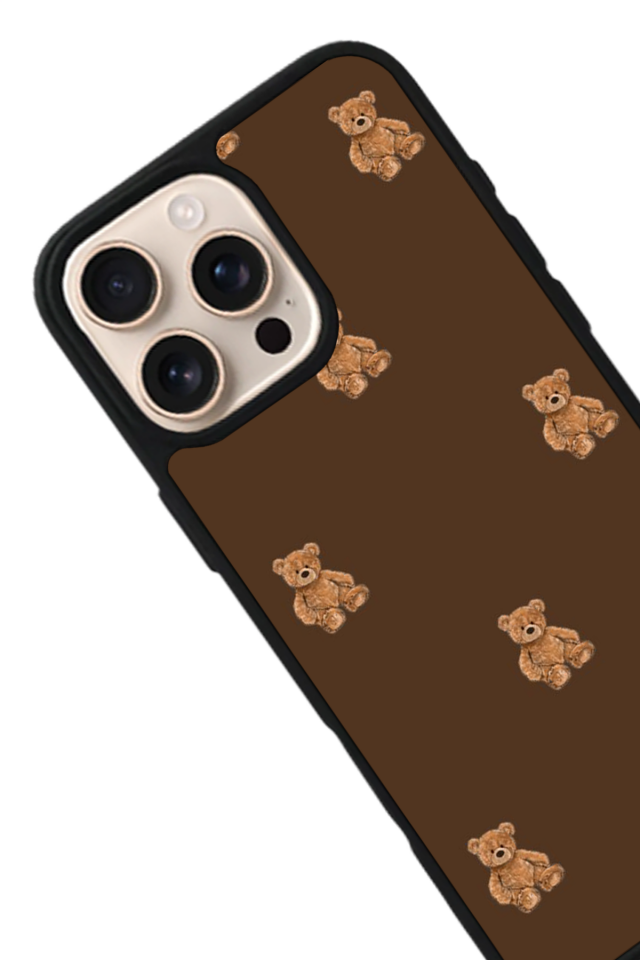 iPhone 15 Pro Uyumlu Ayı Tasarımlı Glossy Premium Kılıf