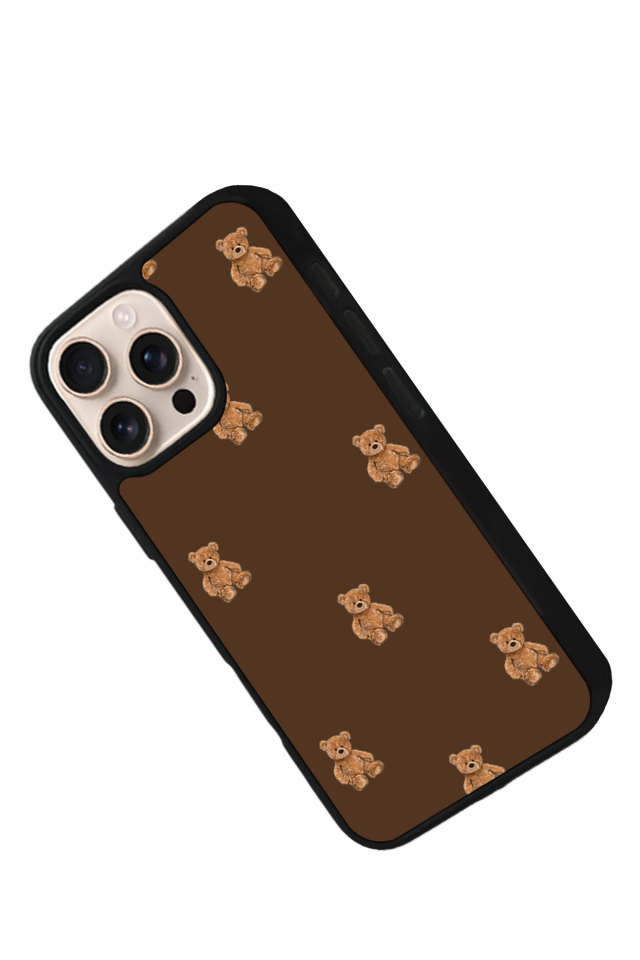 iPhone 15 Pro Uyumlu Ayı Tasarımlı Glossy Premium Kılıf