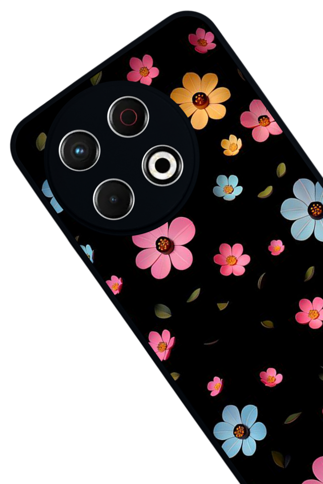 Tecno Spark 30 Pro Uyumlu Cicek Tasarımlı Glossy Premium Kılıf