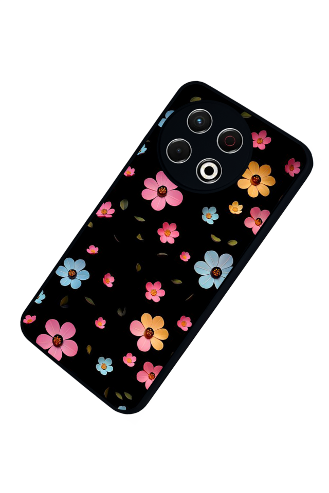 Tecno Spark 30 Pro Uyumlu Cicek Tasarımlı Glossy Premium Kılıf