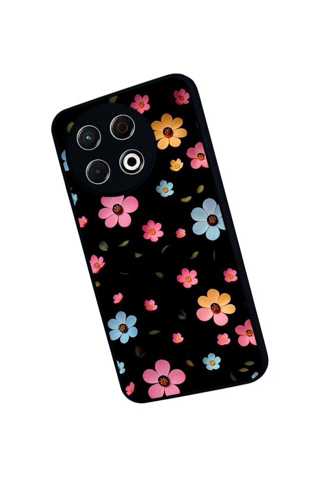 Tecno Spark 30 Pro Uyumlu Cicek Tasarımlı Glossy Premium Kılıf