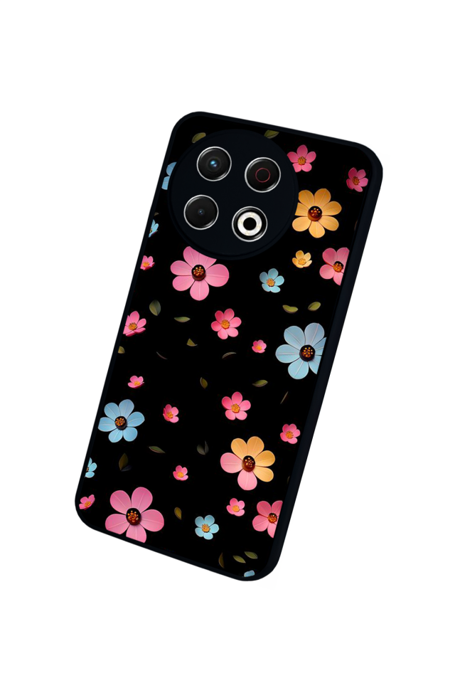 Tecno Spark 30 Pro Uyumlu Cicek Tasarımlı Glossy Premium Kılıf