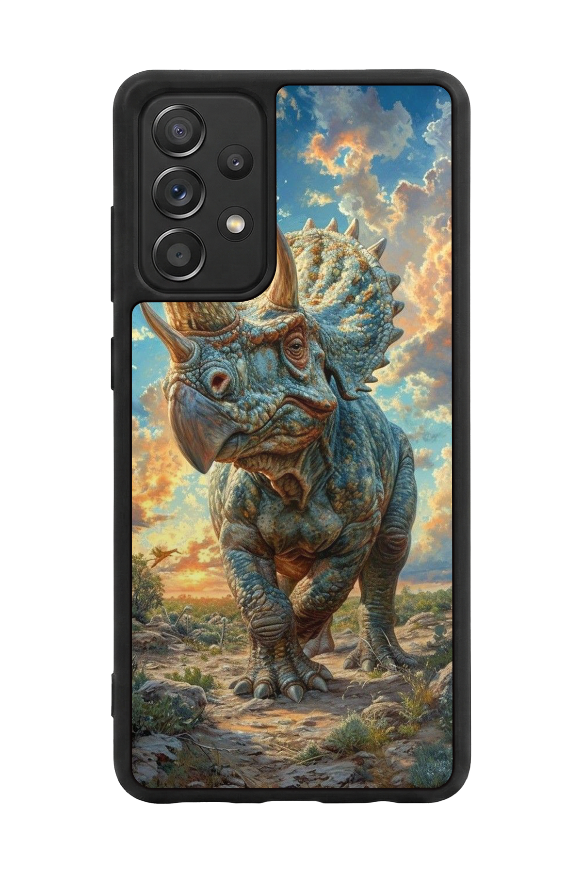 Samsung Galaxy A72 Uyumlu Dinazor Tasarımlı Glossy Premium Kılıf