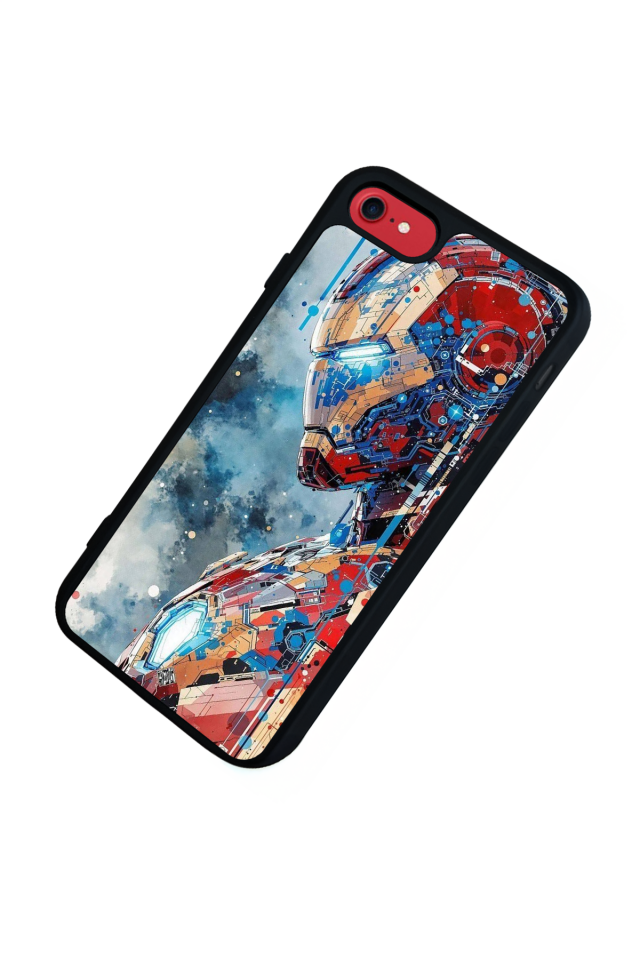 iPhone 8 Uyumlu Iron Man ( Demir Adam ) Tasarımlı Glossy Premium Kılıf