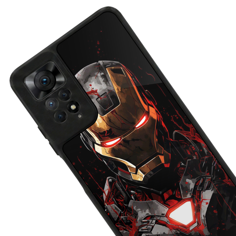 Xiaomi Redmi Note 11 Pro Uyumlu  Iron Man ( Demir Adam ) Tasarımlı Glossy Premium Kılıf