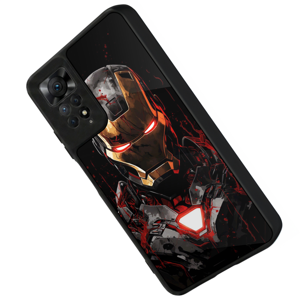 Xiaomi Redmi Note 11 Pro Uyumlu  Iron Man ( Demir Adam ) Tasarımlı Glossy Premium Kılıf