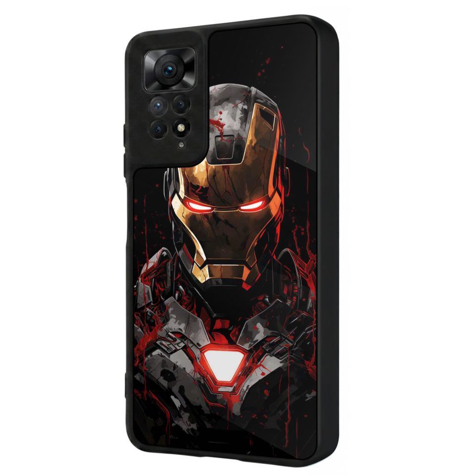 Xiaomi Redmi Note 11 Pro Uyumlu  Iron Man ( Demir Adam ) Tasarımlı Glossy Premium Kılıf
