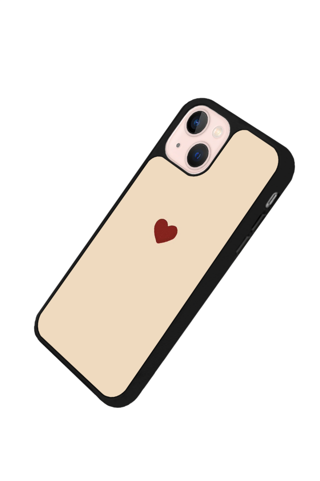 iPhone 13 Mini Uyumlu Kalp Love Tasarımlı Glossy Premium Kılıf