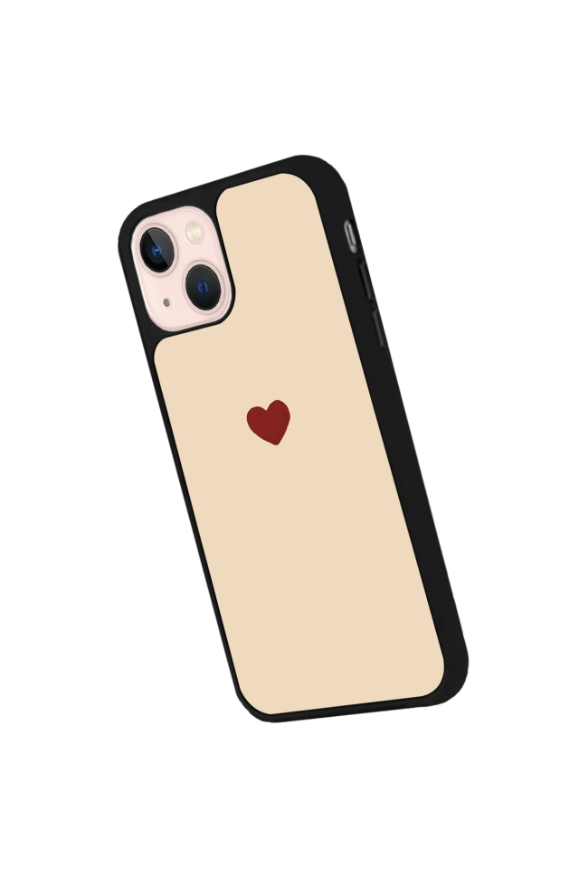 iPhone 13 Mini Uyumlu Kalp Love Tasarımlı Glossy Premium Kılıf