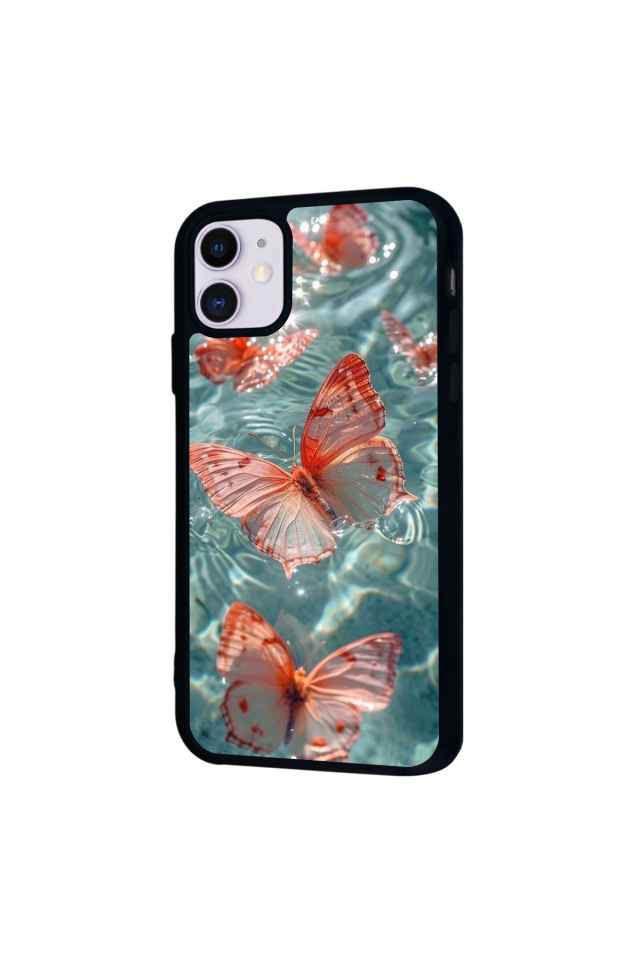 iPhone 11 Uyumlu Kelebek Tasarımlı Glossy Premium Kılıf