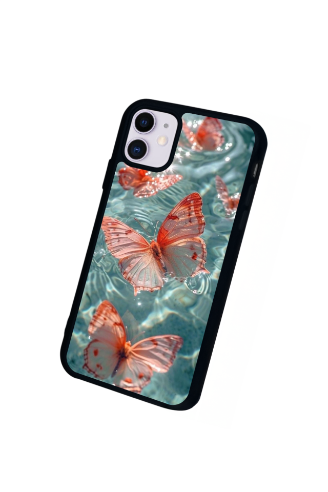 iPhone 11 Uyumlu Kelebek Tasarımlı Glossy Premium Kılıf