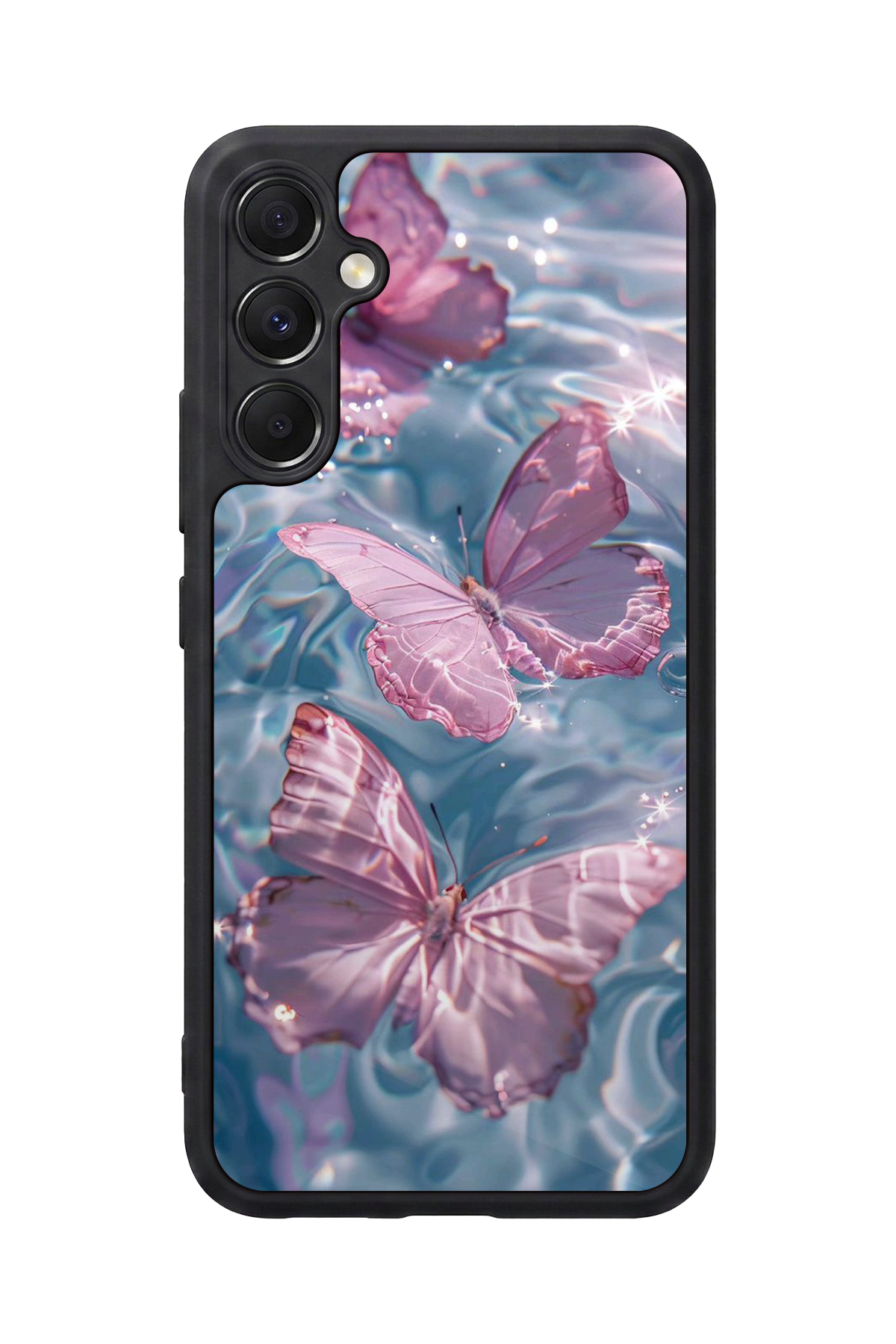 Samsung Galaxy M34 Uyumlu Kelebek Tasarımlı Glossy Premium Kılıf