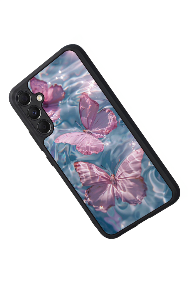 Samsung Galaxy M34 Uyumlu Kelebek Tasarımlı Glossy Premium Kılıf