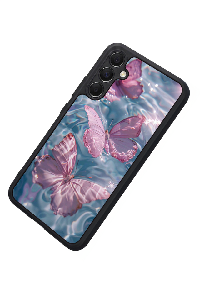 Samsung Galaxy M34 Uyumlu Kelebek Tasarımlı Glossy Premium Kılıf