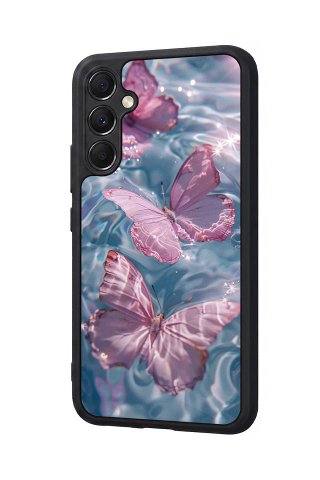 Samsung Galaxy M34 Uyumlu Kelebek Tasarımlı Glossy Premium Kılıf