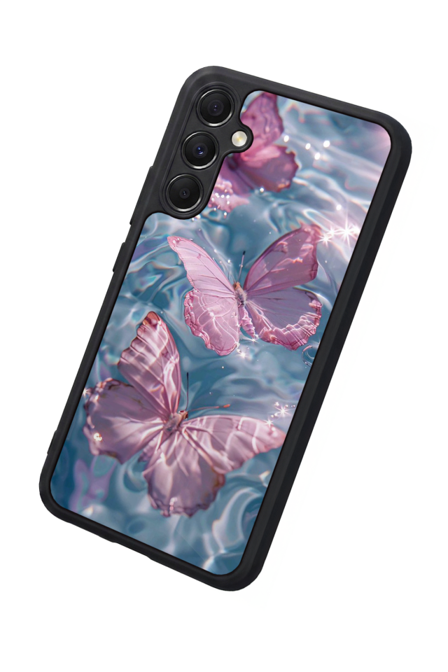 Samsung Galaxy M34 Uyumlu Kelebek Tasarımlı Glossy Premium Kılıf