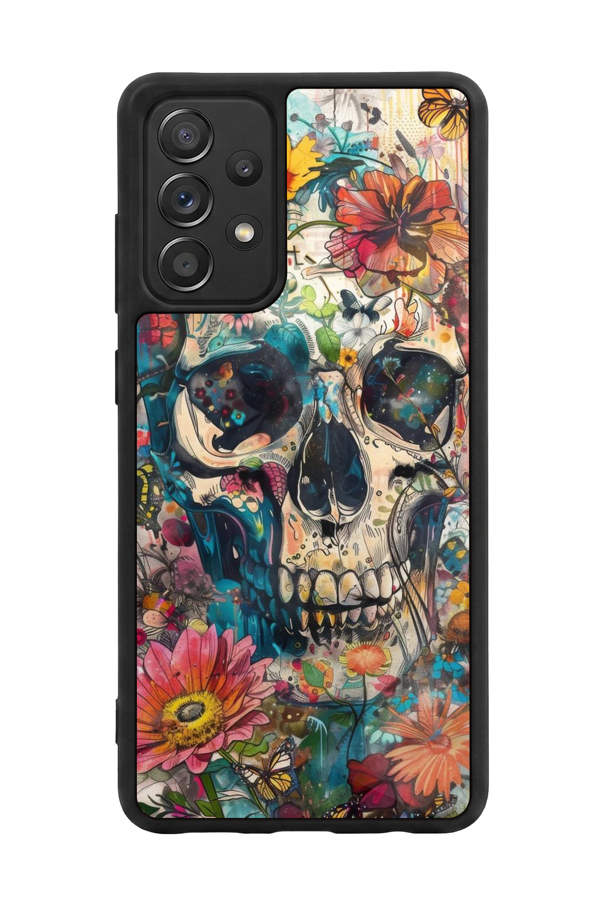 Samsung Galaxy A72 Uyumlu KuruKafa Tasarımlı Glossy Premium Kılıf