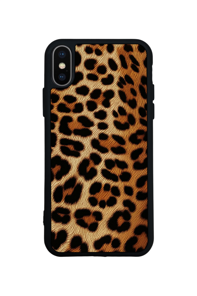 iPhone XS Max Uyumlu Leopar Tasarımlı Glossy Premium Kılıf