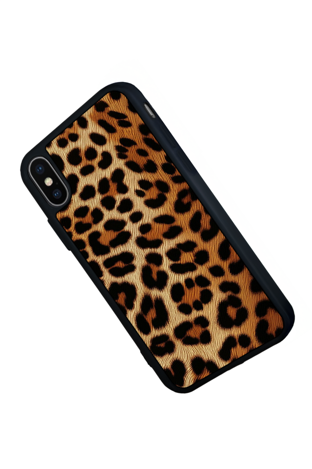 iPhone XS Max Uyumlu Leopar Tasarımlı Glossy Premium Kılıf