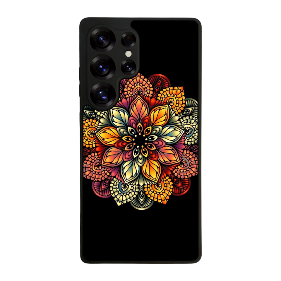 Samsung Galaxy S25 Ultra Uyumlu Mandala Tasarımlı Glossy Premium Kılıf