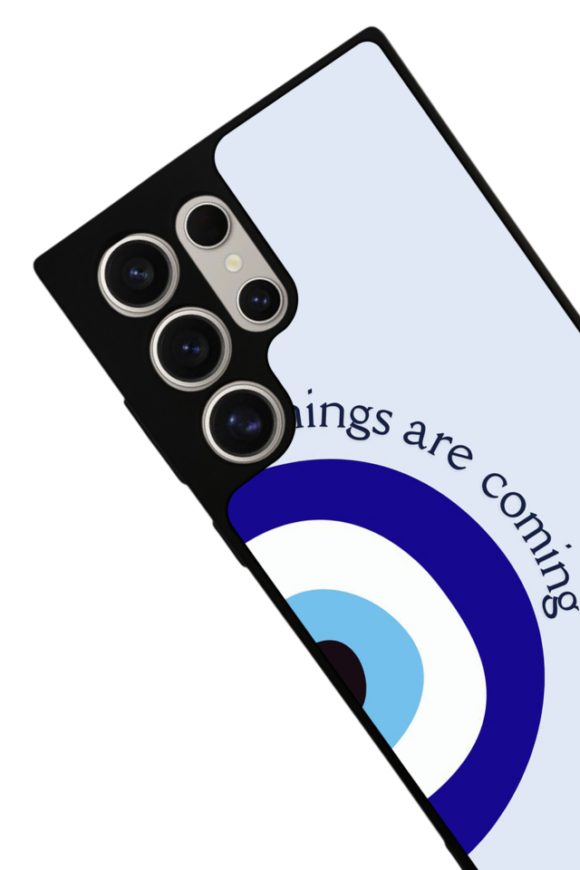 Samsung Galaxy S22 Ultra Uyumlu Nazar Tasarımlı Glossy Premium Kılıf