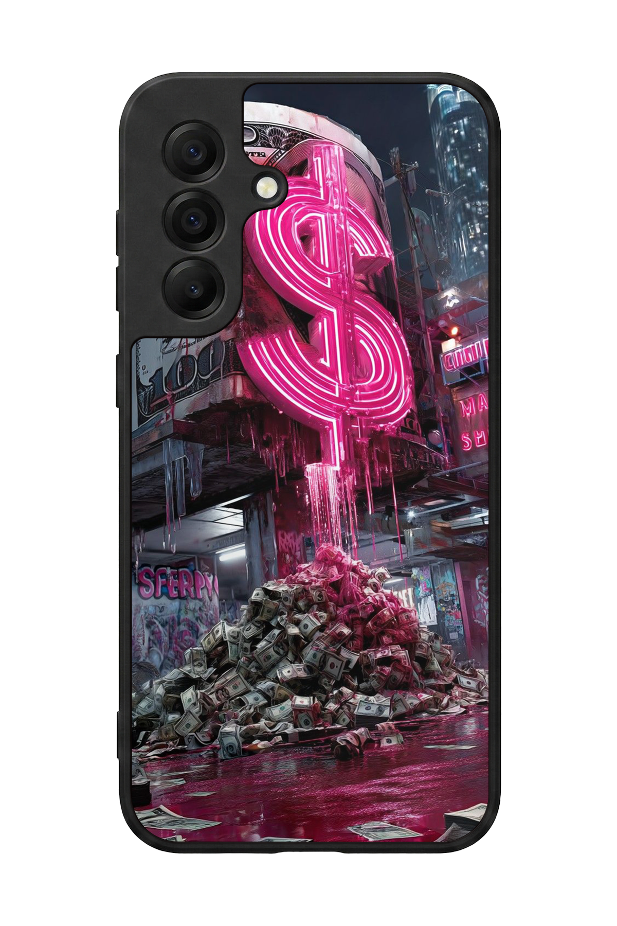 Samsung Galaxy A17 Uyumlu Para Tasarımlı Glossy Premium Kılıf