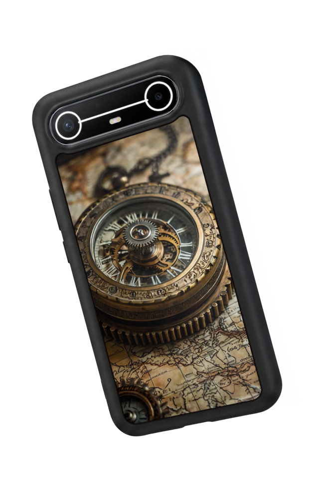 Tecno Spark Slim 5G Uyumlu Pusula Tasarımlı Glossy Premium Kılıf