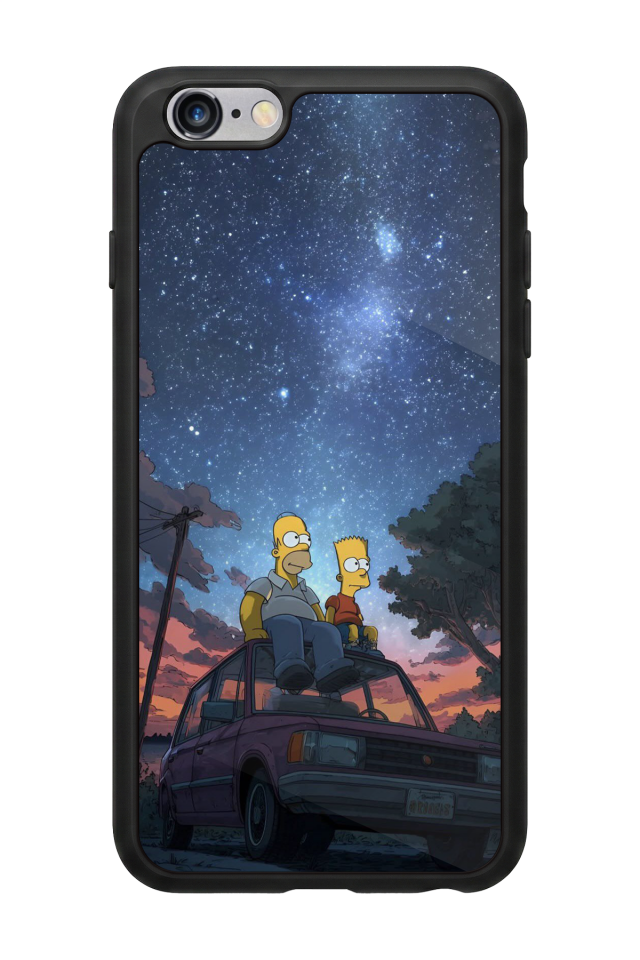 iPhone 6s Plus Uyumlu The Simpsons Tasarımlı Glossy Premium Kılıf