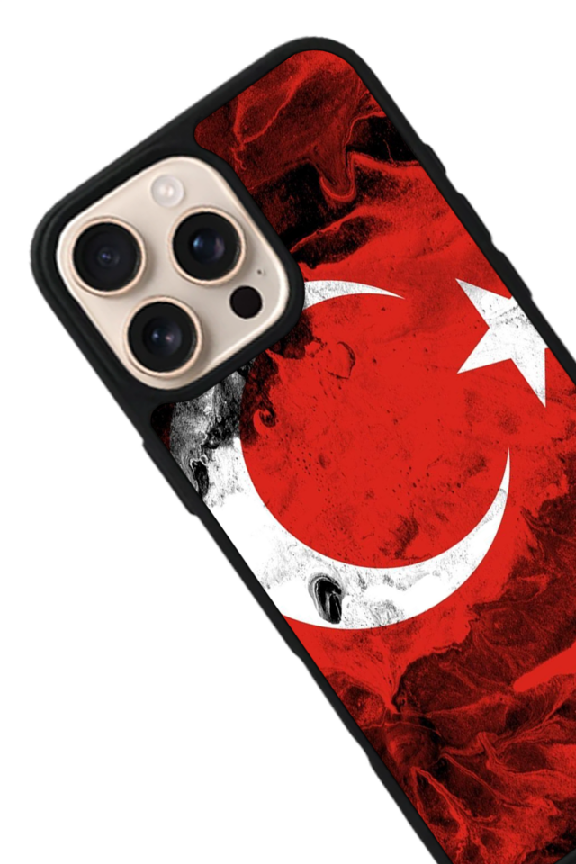 iPhone 16 Pro Max Uyumlu TürkBayragi Tasarımlı Glossy Premium Kılıf
