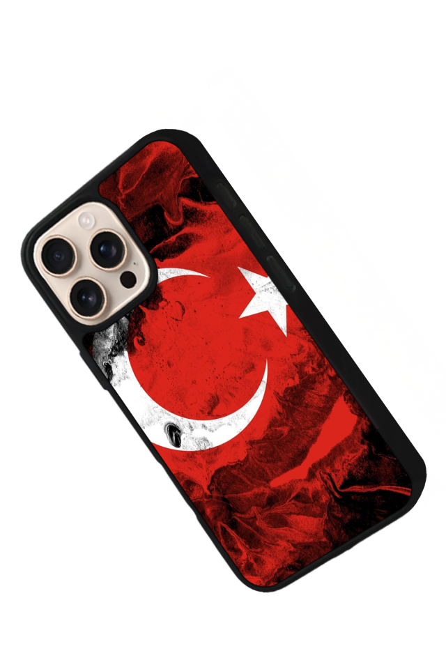 iPhone 16 Pro Max Uyumlu TürkBayragi Tasarımlı Glossy Premium Kılıf