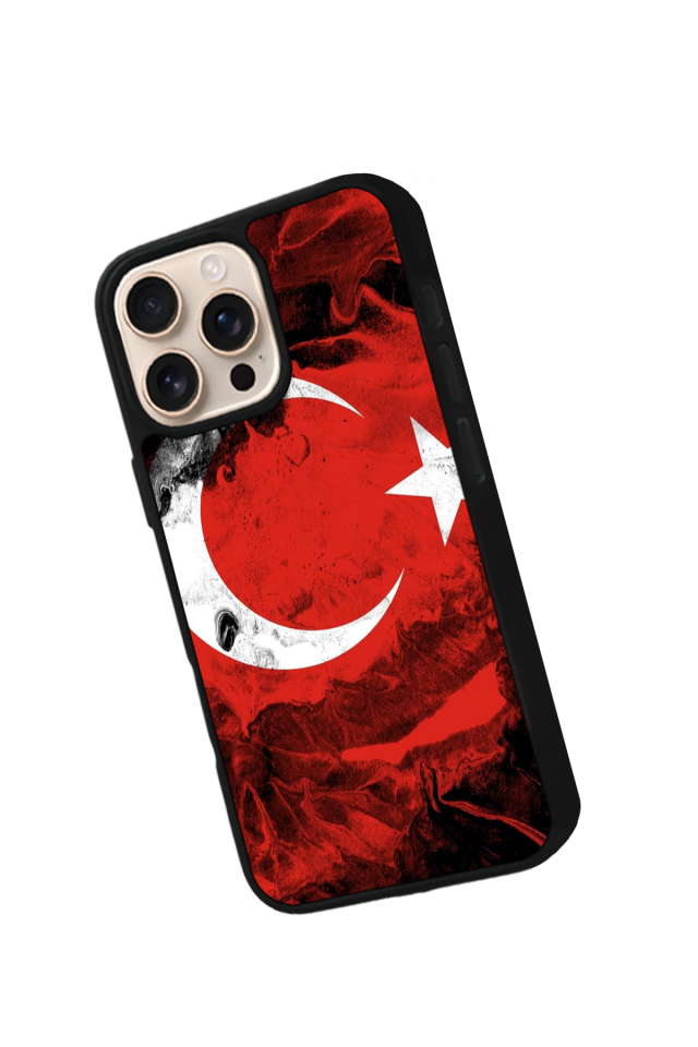iPhone 16 Pro Max Uyumlu TürkBayragi Tasarımlı Glossy Premium Kılıf