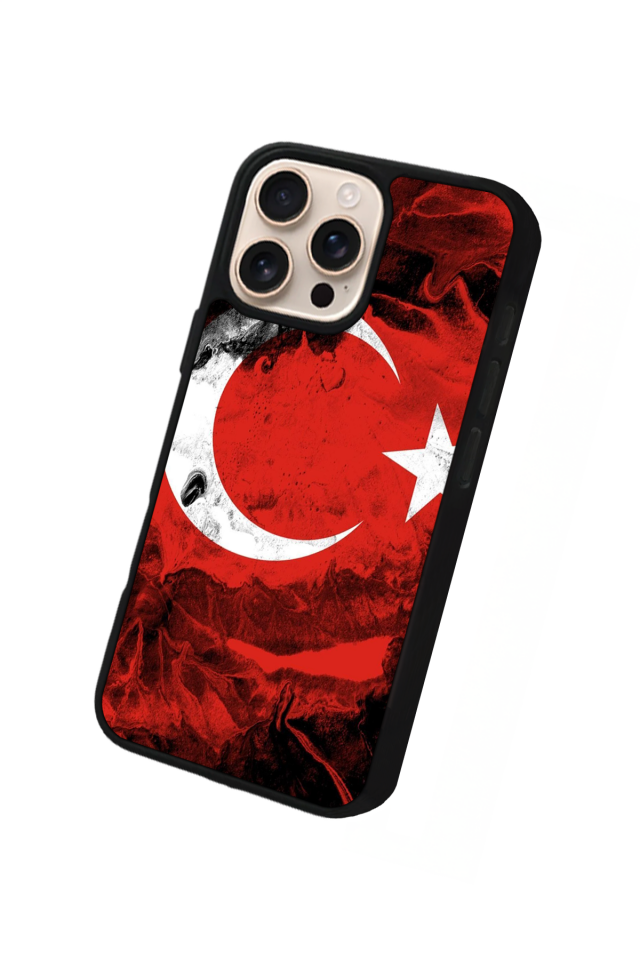 iPhone 16 Pro Max Uyumlu TürkBayragi Tasarımlı Glossy Premium Kılıf