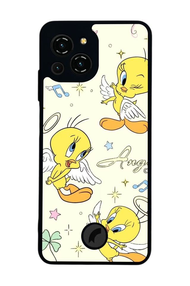 Reeder S23 Pro Max Uyumlu tweety Tasarımlı Glossy Premium Kılıf