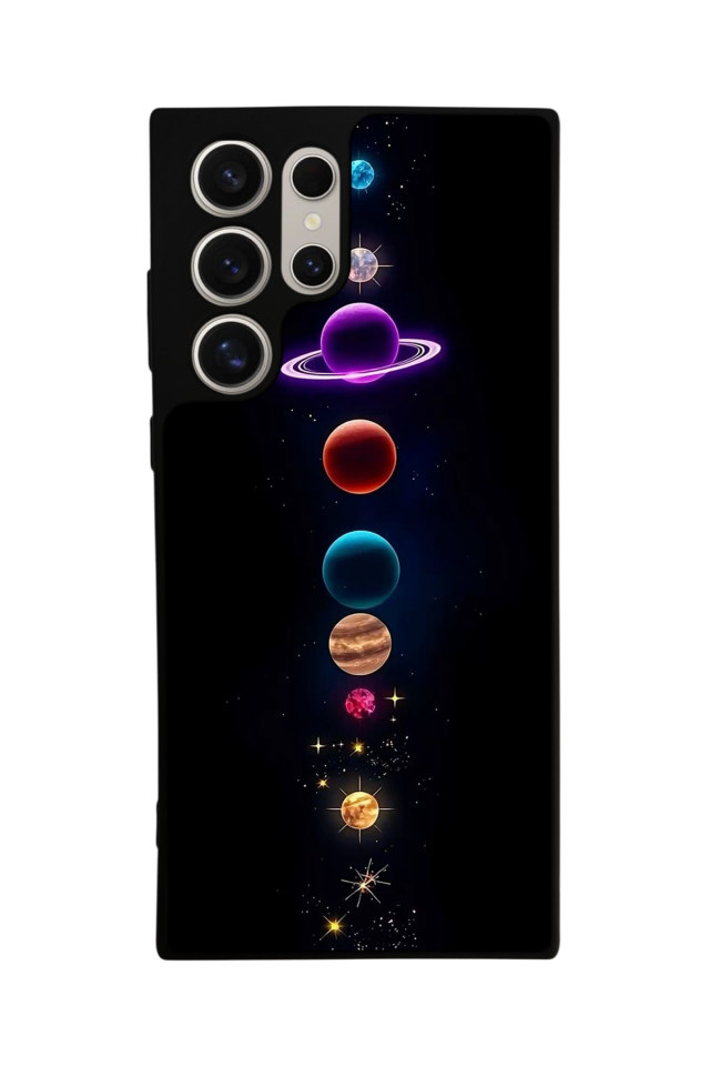 Samsung Galaxy S23 Ultra Uyumlu Uzay Tasarımlı Glossy Premium Kılıf