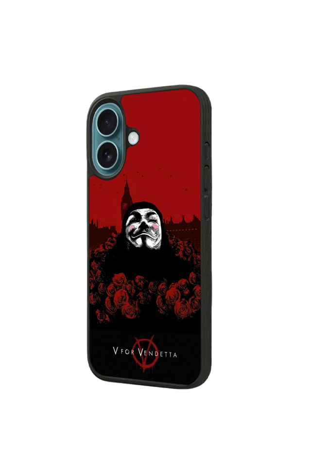 iPhone 16 Plus Uyumlu Vendetta Tasarımlı Glossy Premium Kılıf