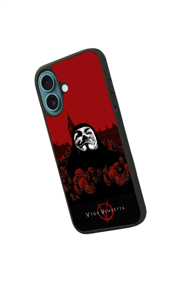 iPhone 16 Plus Uyumlu Vendetta Tasarımlı Glossy Premium Kılıf