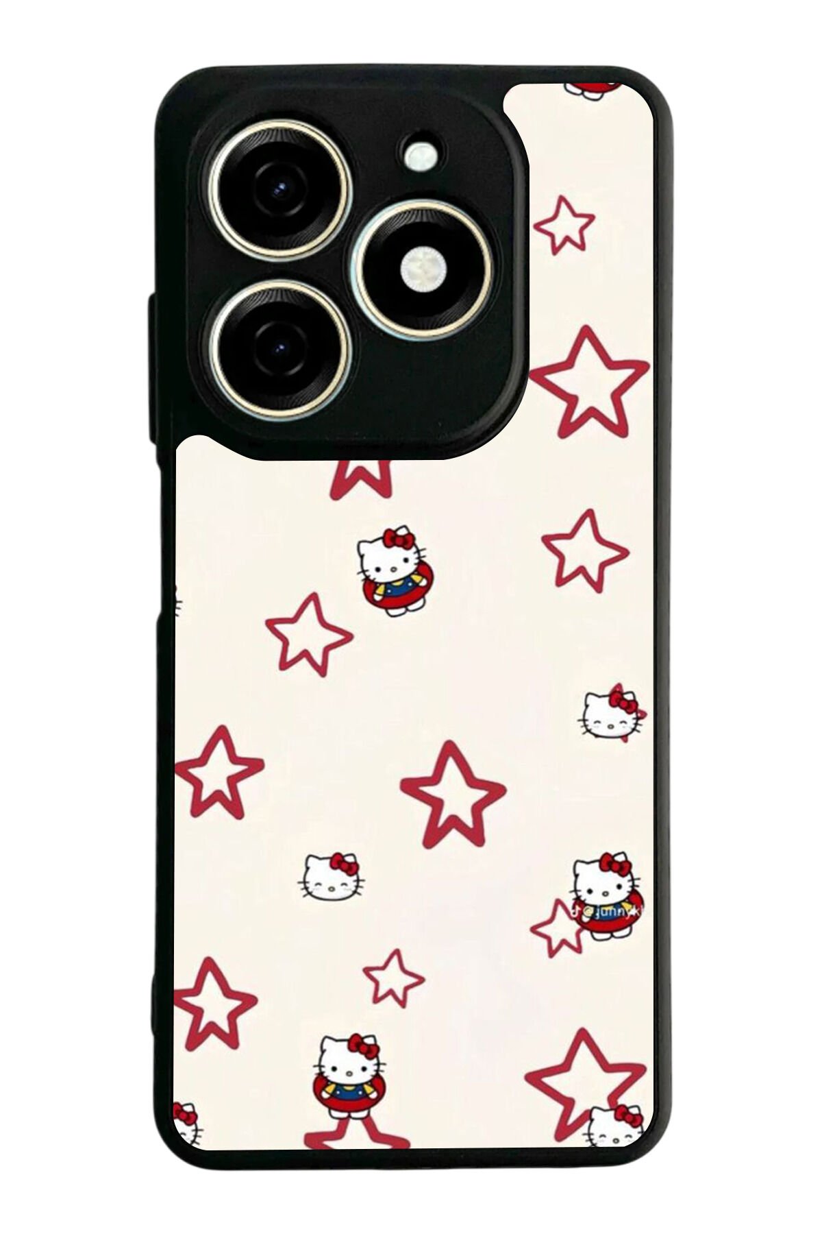Tecno Spark 20/20C Uyumlu HelloKitty Tasarımlı Glossy Premium Kılıf