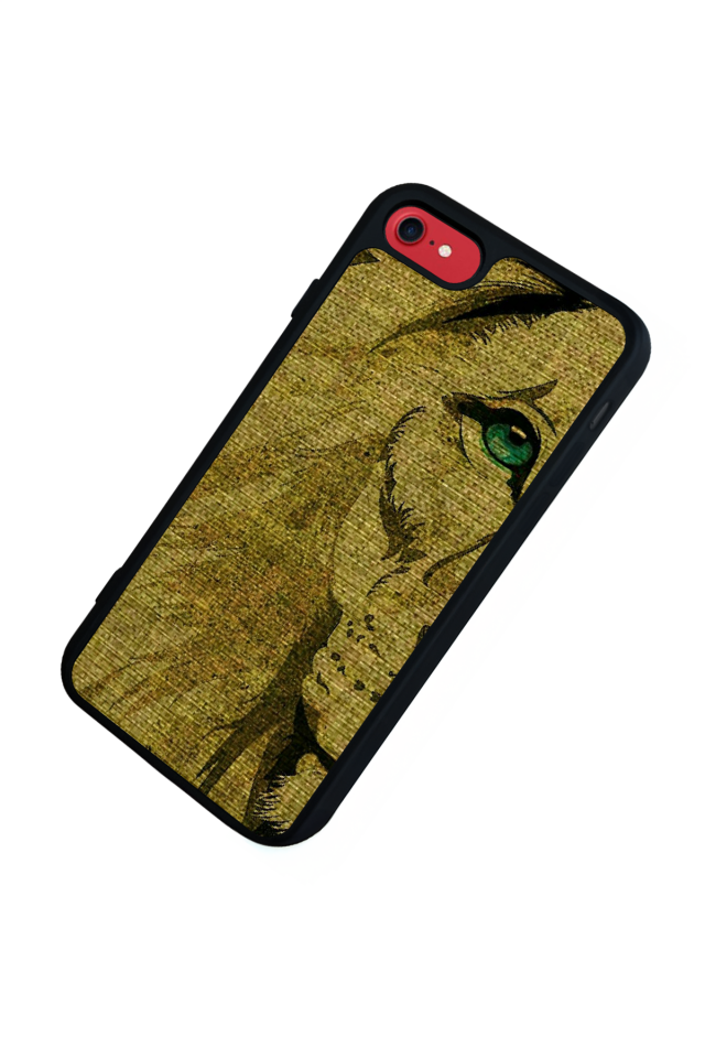 iPhone SE Uyumlu Aslan Tasarımlı Glossy Premium Kılıf