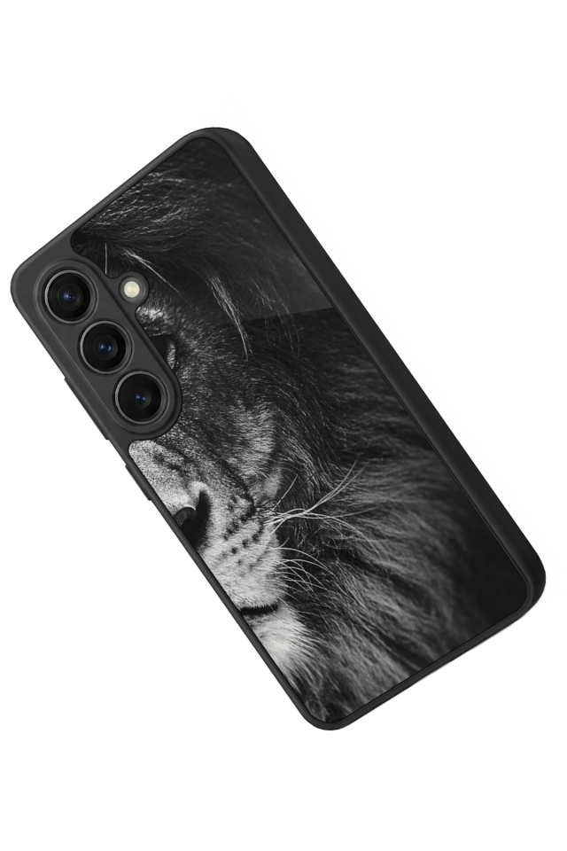 Samsung Galaxy S26 Uyumlu Aslan Tasarımlı Glossy Premium Kılıf