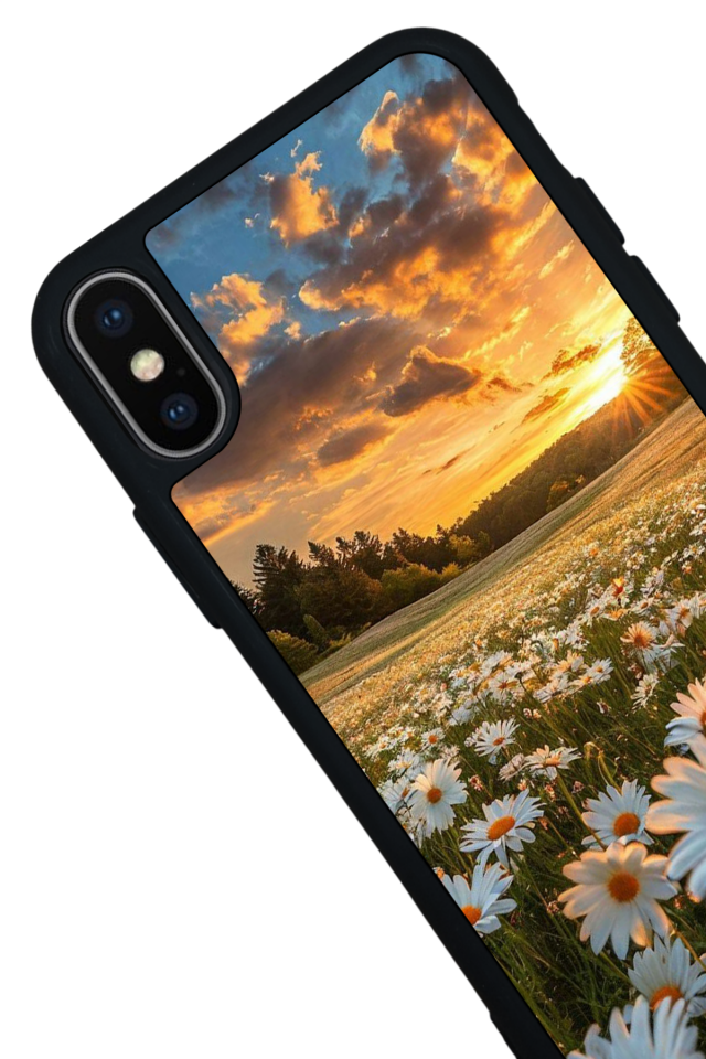 iPhone X/ XS Uyumlu Cicek Tasarımlı Glossy Premium Kılıf