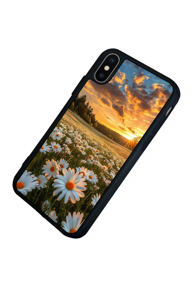 iPhone X/ XS Uyumlu Cicek Tasarımlı Glossy Premium Kılıf