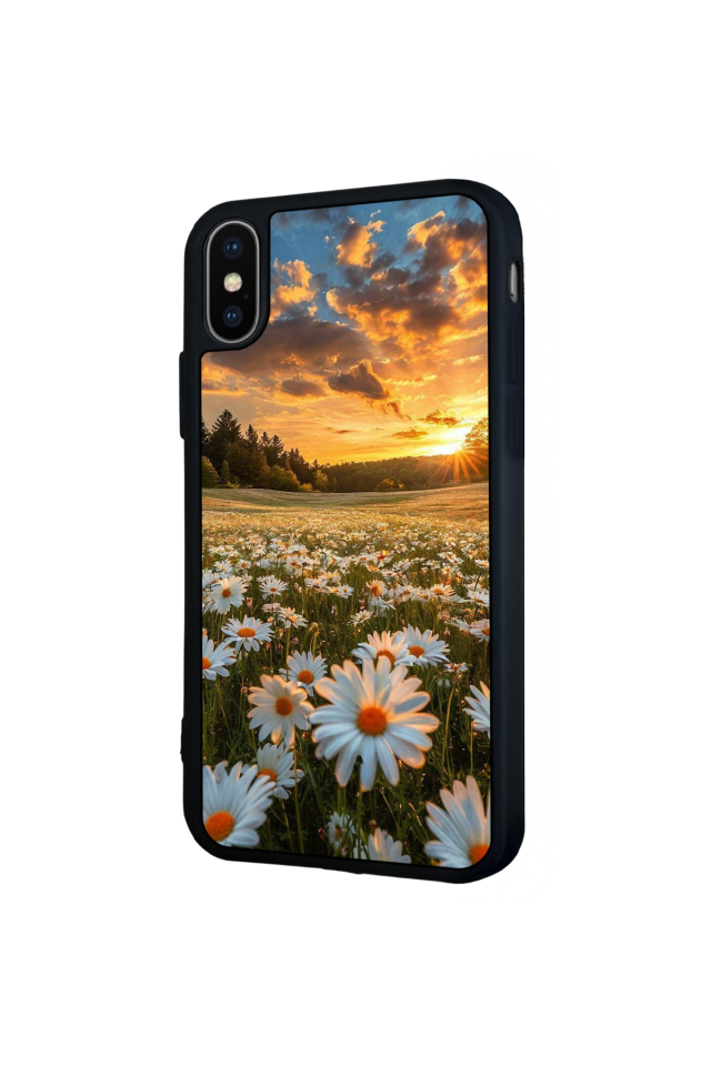 iPhone X/ XS Uyumlu Cicek Tasarımlı Glossy Premium Kılıf