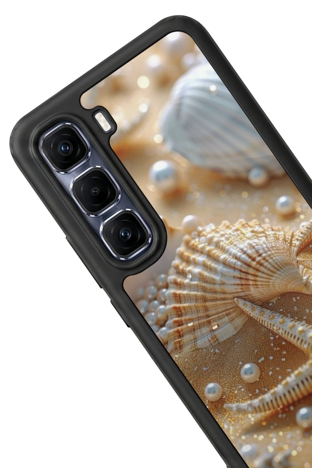 Infinix Hot 60 Pro Plus Uyumlu  İnci Tasarımlı Glossy Premium Kılıf