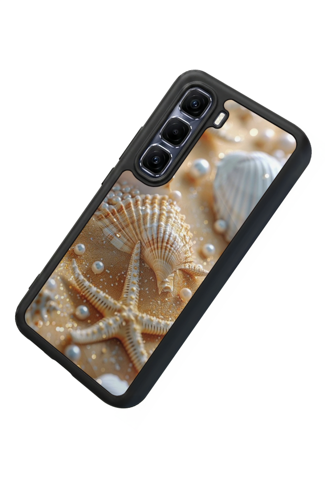Infinix Hot 60 Pro Plus Uyumlu  İnci Tasarımlı Glossy Premium Kılıf