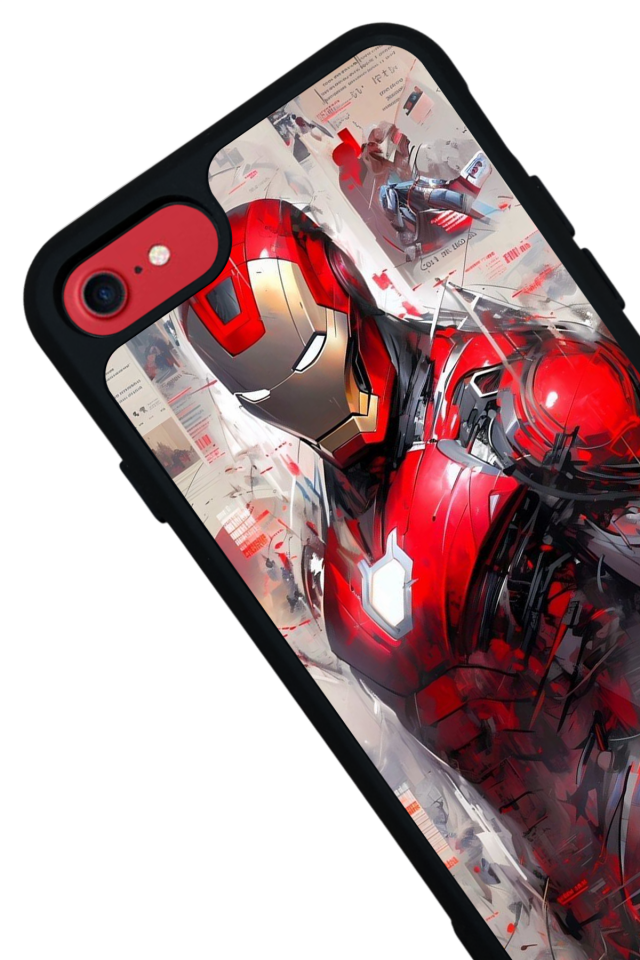 iPhone 8 Uyumlu Iron Man ( Demir Adam ) Tasarımlı Glossy Premium Kılıf