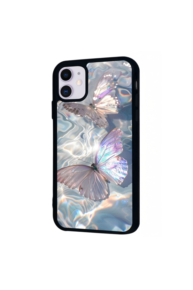 iPhone 11 Uyumlu Kelebek Tasarımlı Glossy Premium Kılıf